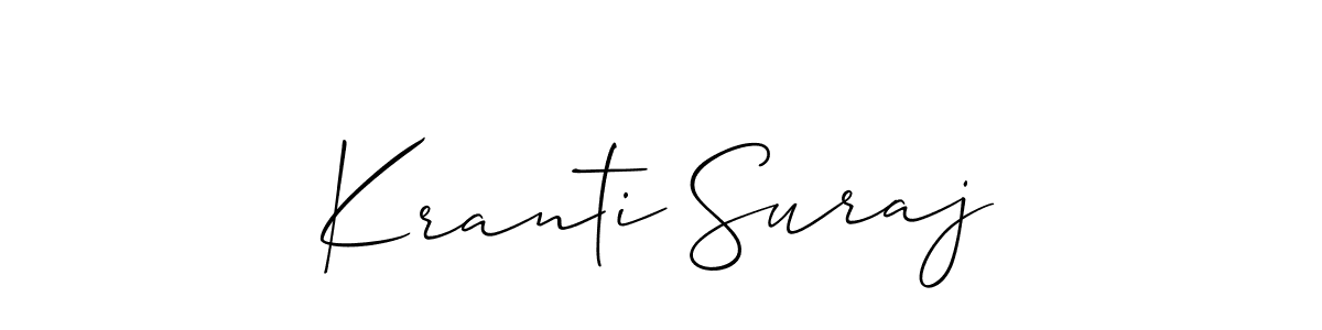Once you've used our free online signature maker to create your best signature Allison_Script style, it's time to enjoy all of the benefits that Kranti Suraj name signing documents. Kranti Suraj signature style 2 images and pictures png