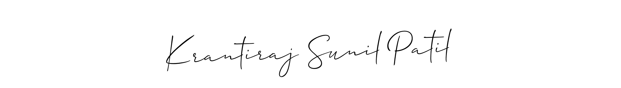 Also You can easily find your signature by using the search form. We will create Krantiraj Sunil Patil name handwritten signature images for you free of cost using Allison_Script sign style. Krantiraj Sunil Patil signature style 2 images and pictures png