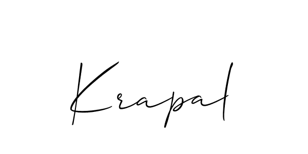 Make a beautiful signature design for name Krapal. With this signature (Allison_Script) style, you can create a handwritten signature for free. Krapal signature style 2 images and pictures png