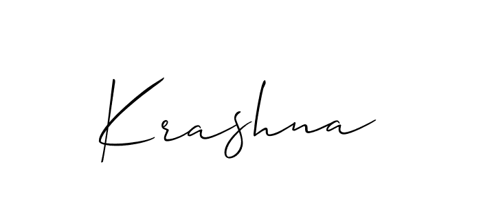 Create a beautiful signature design for name Krashna. With this signature (Allison_Script) fonts, you can make a handwritten signature for free. Krashna signature style 2 images and pictures png