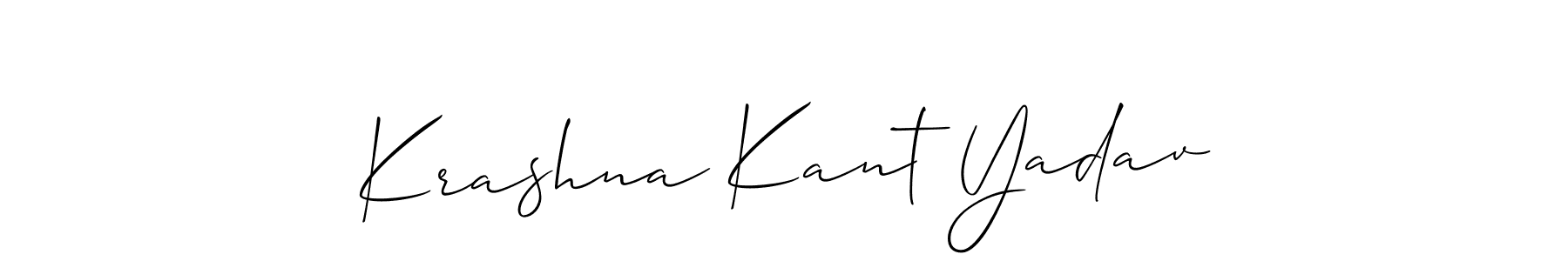 It looks lik you need a new signature style for name Krashna Kant Yadav. Design unique handwritten (Allison_Script) signature with our free signature maker in just a few clicks. Krashna Kant Yadav signature style 2 images and pictures png