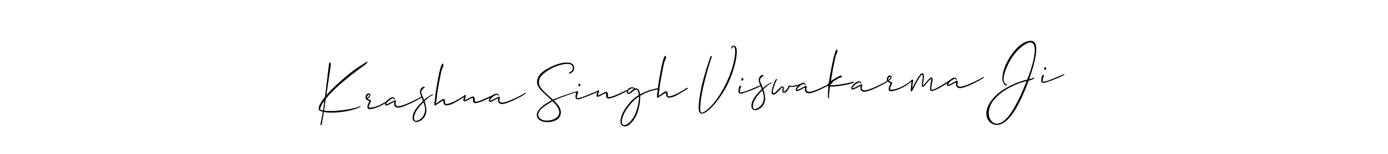 Use a signature maker to create a handwritten signature online. With this signature software, you can design (Allison_Script) your own signature for name Krashna Singh Viswakarma Ji. Krashna Singh Viswakarma Ji signature style 2 images and pictures png