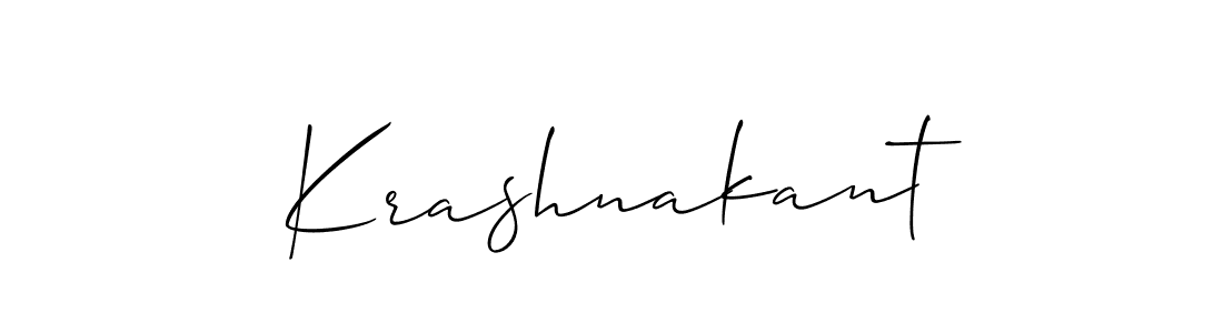 Design your own signature with our free online signature maker. With this signature software, you can create a handwritten (Allison_Script) signature for name Krashnakant. Krashnakant signature style 2 images and pictures png