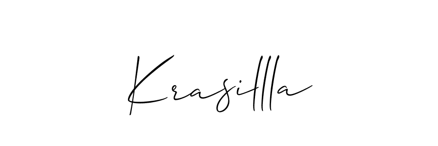 Krasillla stylish signature style. Best Handwritten Sign (Allison_Script) for my name. Handwritten Signature Collection Ideas for my name Krasillla. Krasillla signature style 2 images and pictures png