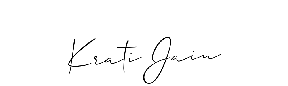 Check out images of Autograph of Krati Jain name. Actor Krati Jain Signature Style. Allison_Script is a professional sign style online. Krati Jain signature style 2 images and pictures png