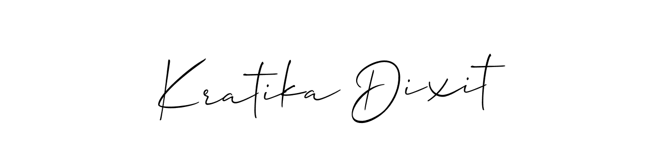 Create a beautiful signature design for name Kratika Dixit. With this signature (Allison_Script) fonts, you can make a handwritten signature for free. Kratika Dixit signature style 2 images and pictures png