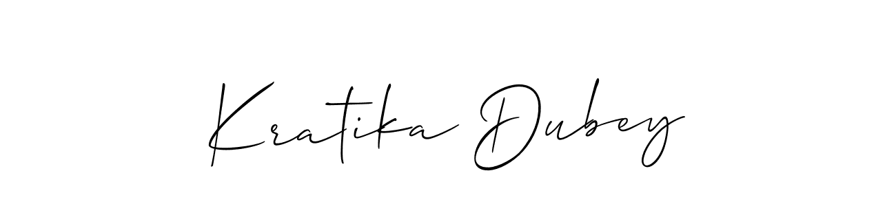 Use a signature maker to create a handwritten signature online. With this signature software, you can design (Allison_Script) your own signature for name Kratika Dubey. Kratika Dubey signature style 2 images and pictures png