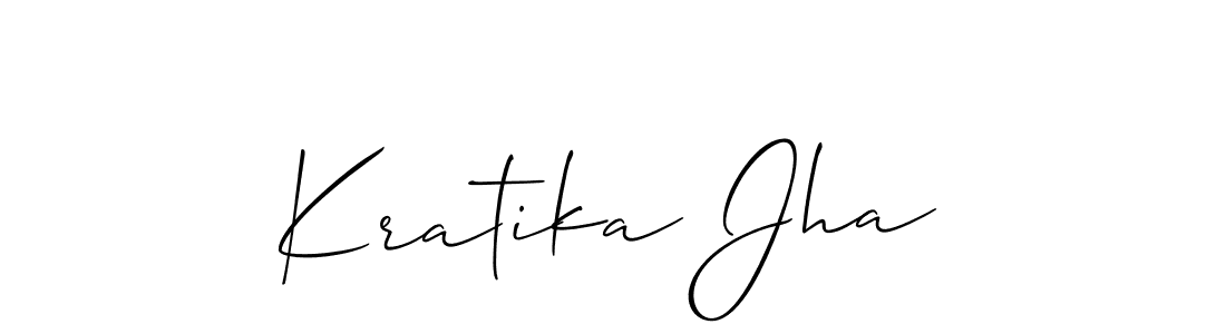 Make a beautiful signature design for name Kratika Jha. With this signature (Allison_Script) style, you can create a handwritten signature for free. Kratika Jha signature style 2 images and pictures png