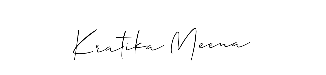 You should practise on your own different ways (Allison_Script) to write your name (Kratika Meena) in signature. don't let someone else do it for you. Kratika Meena signature style 2 images and pictures png