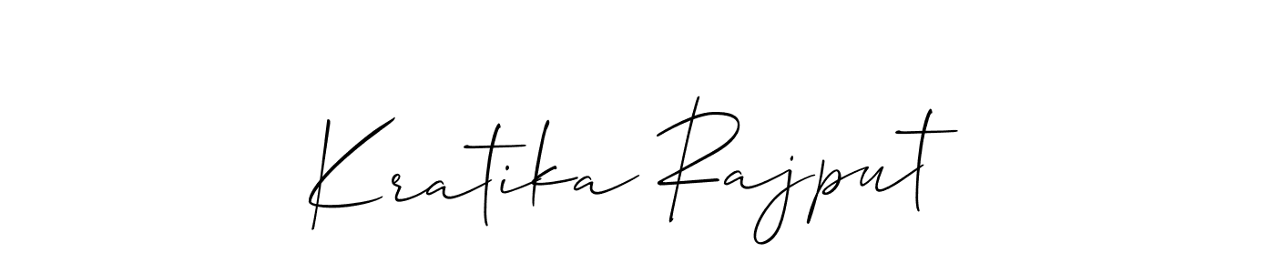 Use a signature maker to create a handwritten signature online. With this signature software, you can design (Allison_Script) your own signature for name Kratika Rajput. Kratika Rajput signature style 2 images and pictures png