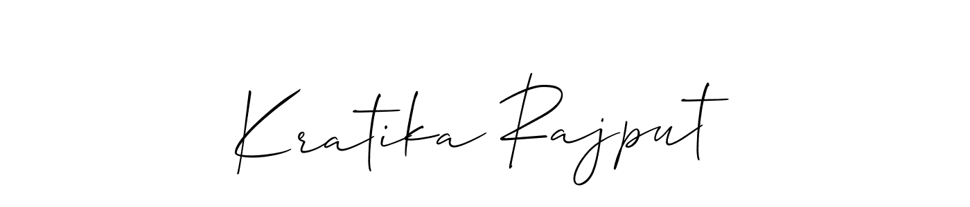 How to make Kratika Rajput name signature. Use Allison_Script style for creating short signs online. This is the latest handwritten sign. Kratika Rajput signature style 2 images and pictures png