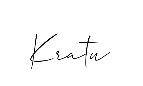 Create a beautiful signature design for name Kratu. With this signature (Allison_Script) fonts, you can make a handwritten signature for free. Kratu signature style 2 images and pictures png