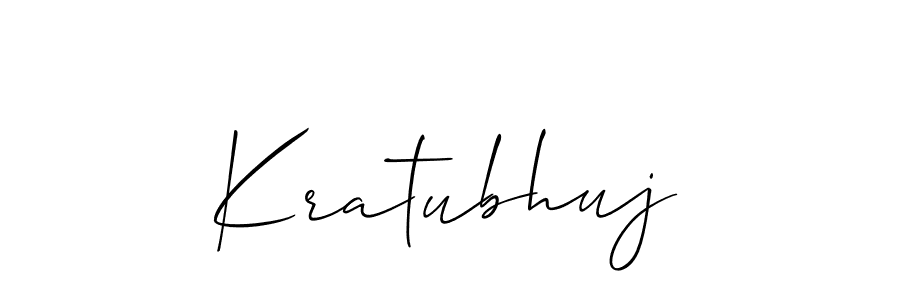 Create a beautiful signature design for name Kratubhuj. With this signature (Allison_Script) fonts, you can make a handwritten signature for free. Kratubhuj signature style 2 images and pictures png