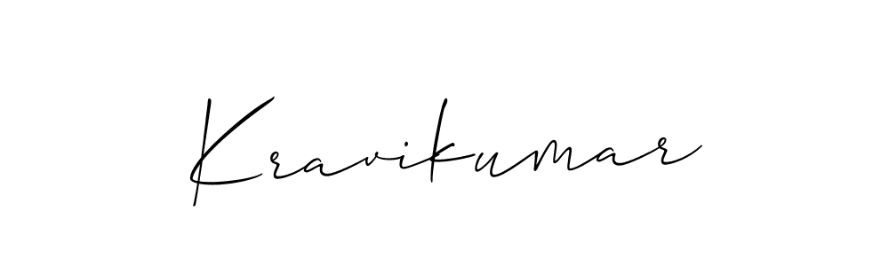 Make a beautiful signature design for name Kravikumar. With this signature (Allison_Script) style, you can create a handwritten signature for free. Kravikumar signature style 2 images and pictures png