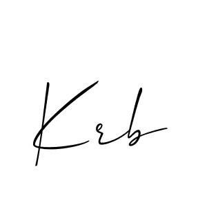 Use a signature maker to create a handwritten signature online. With this signature software, you can design (Allison_Script) your own signature for name Krb. Krb signature style 2 images and pictures png