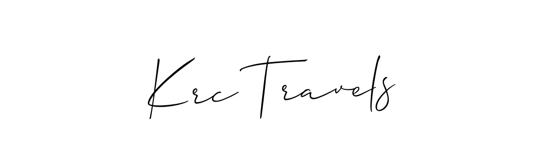 Create a beautiful signature design for name Krc Travels. With this signature (Allison_Script) fonts, you can make a handwritten signature for free. Krc Travels signature style 2 images and pictures png