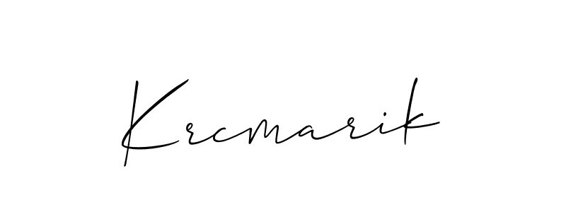 if you are searching for the best signature style for your name Krcmarik. so please give up your signature search. here we have designed multiple signature styles  using Allison_Script. Krcmarik signature style 2 images and pictures png