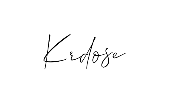 Make a beautiful signature design for name Krdose. Use this online signature maker to create a handwritten signature for free. Krdose signature style 2 images and pictures png