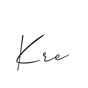 Also we have Kre name is the best signature style. Create professional handwritten signature collection using Allison_Script autograph style. Kre signature style 2 images and pictures png