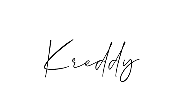 How to make Kreddy signature? Allison_Script is a professional autograph style. Create handwritten signature for Kreddy name. Kreddy signature style 2 images and pictures png