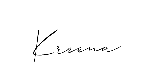 Make a beautiful signature design for name Kreena. Use this online signature maker to create a handwritten signature for free. Kreena signature style 2 images and pictures png