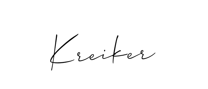 Create a beautiful signature design for name Kreiker. With this signature (Allison_Script) fonts, you can make a handwritten signature for free. Kreiker signature style 2 images and pictures png