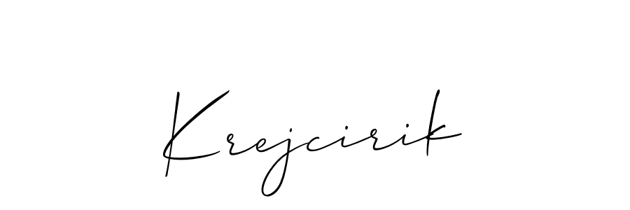How to Draw Krejcirik signature style? Allison_Script is a latest design signature styles for name Krejcirik. Krejcirik signature style 2 images and pictures png