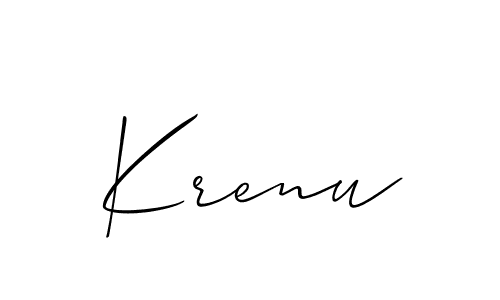 Here are the top 10 professional signature styles for the name Krenu. These are the best autograph styles you can use for your name. Krenu signature style 2 images and pictures png