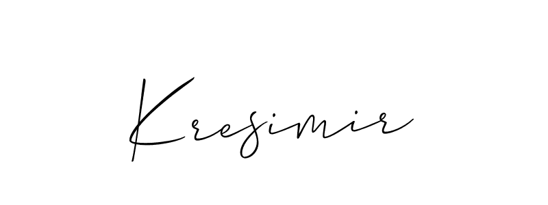 Once you've used our free online signature maker to create your best signature Allison_Script style, it's time to enjoy all of the benefits that Kresimir name signing documents. Kresimir signature style 2 images and pictures png