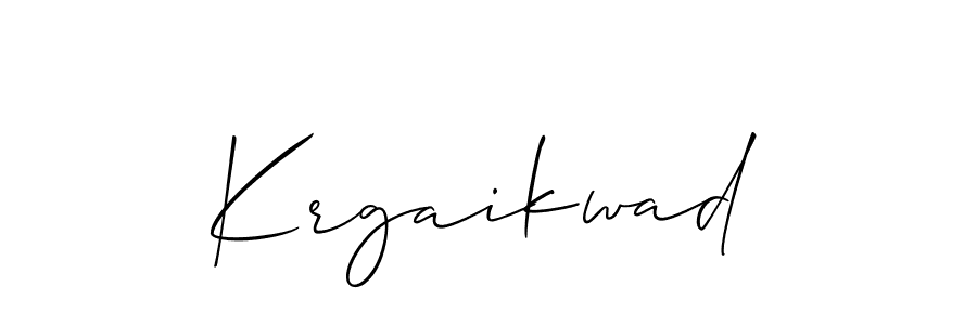 Make a beautiful signature design for name Krgaikwad. With this signature (Allison_Script) style, you can create a handwritten signature for free. Krgaikwad signature style 2 images and pictures png