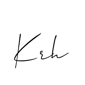 if you are searching for the best signature style for your name Krh. so please give up your signature search. here we have designed multiple signature styles  using Allison_Script. Krh signature style 2 images and pictures png