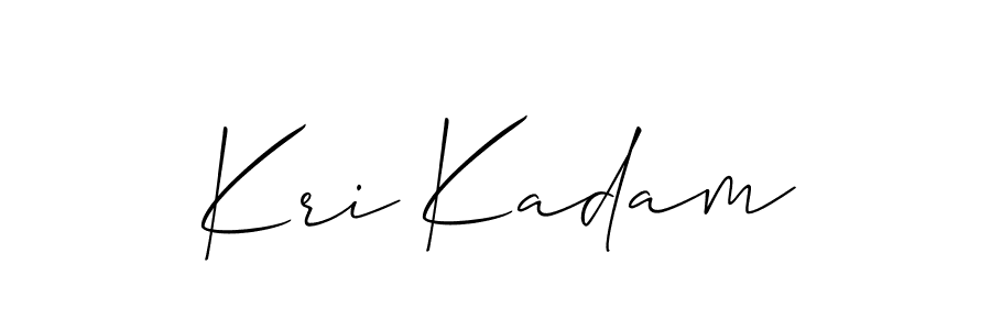 Make a short Kri Kadam signature style. Manage your documents anywhere anytime using Allison_Script. Create and add eSignatures, submit forms, share and send files easily. Kri Kadam signature style 2 images and pictures png