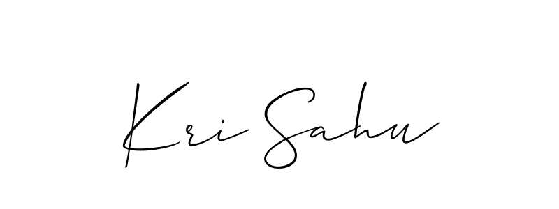 Design your own signature with our free online signature maker. With this signature software, you can create a handwritten (Allison_Script) signature for name Kri Sahu. Kri Sahu signature style 2 images and pictures png