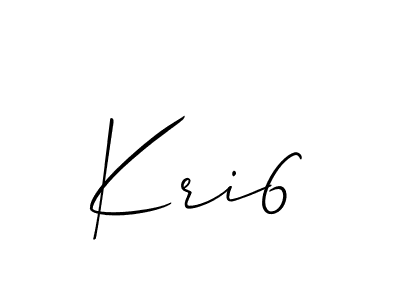 How to make Kri6 signature? Allison_Script is a professional autograph style. Create handwritten signature for Kri6 name. Kri6 signature style 2 images and pictures png