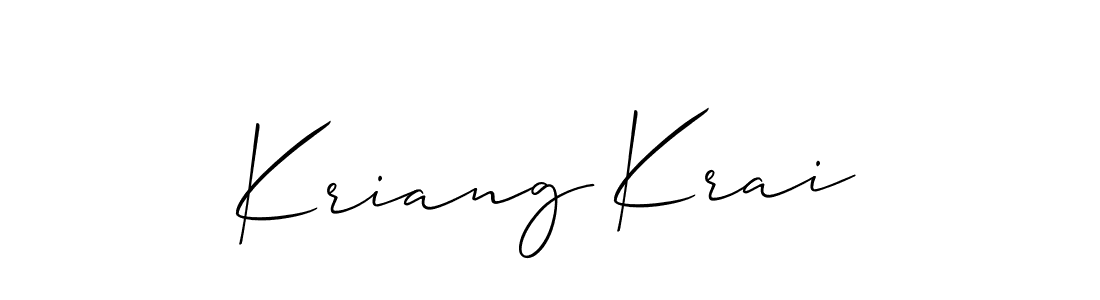 Kriang Krai stylish signature style. Best Handwritten Sign (Allison_Script) for my name. Handwritten Signature Collection Ideas for my name Kriang Krai. Kriang Krai signature style 2 images and pictures png