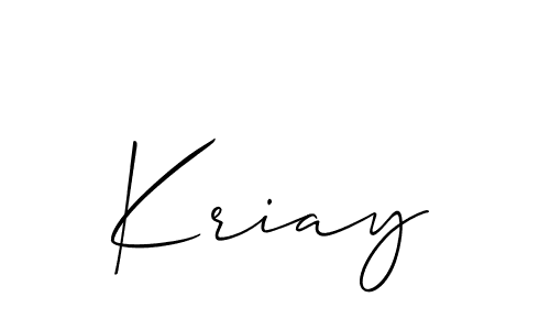 Also You can easily find your signature by using the search form. We will create Kriay name handwritten signature images for you free of cost using Allison_Script sign style. Kriay signature style 2 images and pictures png