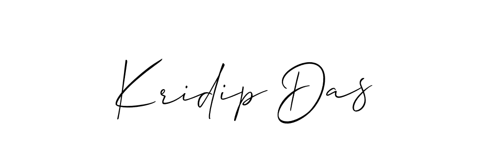 How to make Kridip Das signature? Allison_Script is a professional autograph style. Create handwritten signature for Kridip Das name. Kridip Das signature style 2 images and pictures png