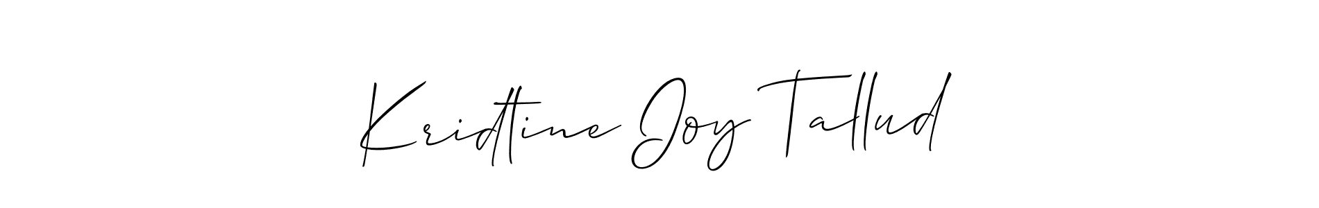 This is the best signature style for the Kridtine Ioy Tallud name. Also you like these signature font (Allison_Script). Mix name signature. Kridtine Ioy Tallud signature style 2 images and pictures png