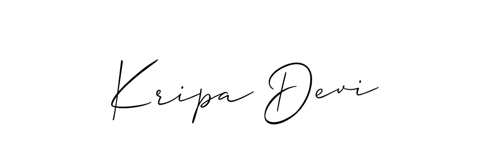 Make a beautiful signature design for name Kripa Devi. With this signature (Allison_Script) style, you can create a handwritten signature for free. Kripa Devi signature style 2 images and pictures png