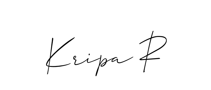 Check out images of Autograph of Kripa R name. Actor Kripa R Signature Style. Allison_Script is a professional sign style online. Kripa R signature style 2 images and pictures png
