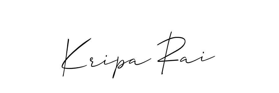 Design your own signature with our free online signature maker. With this signature software, you can create a handwritten (Allison_Script) signature for name Kripa Rai. Kripa Rai signature style 2 images and pictures png