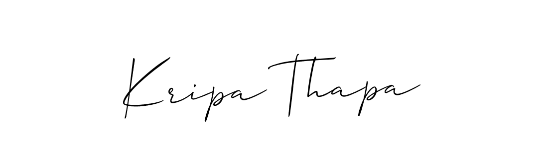 How to make Kripa Thapa signature? Allison_Script is a professional autograph style. Create handwritten signature for Kripa Thapa name. Kripa Thapa signature style 2 images and pictures png