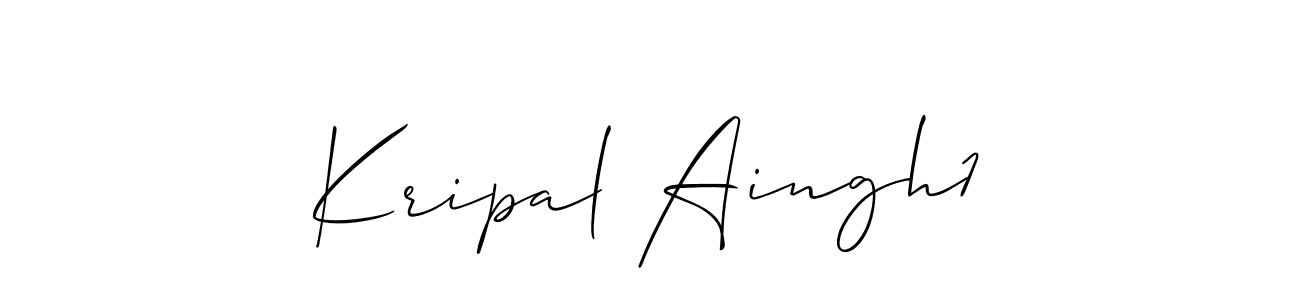 Make a beautiful signature design for name Kripal Aingh1. With this signature (Allison_Script) style, you can create a handwritten signature for free. Kripal Aingh1 signature style 2 images and pictures png