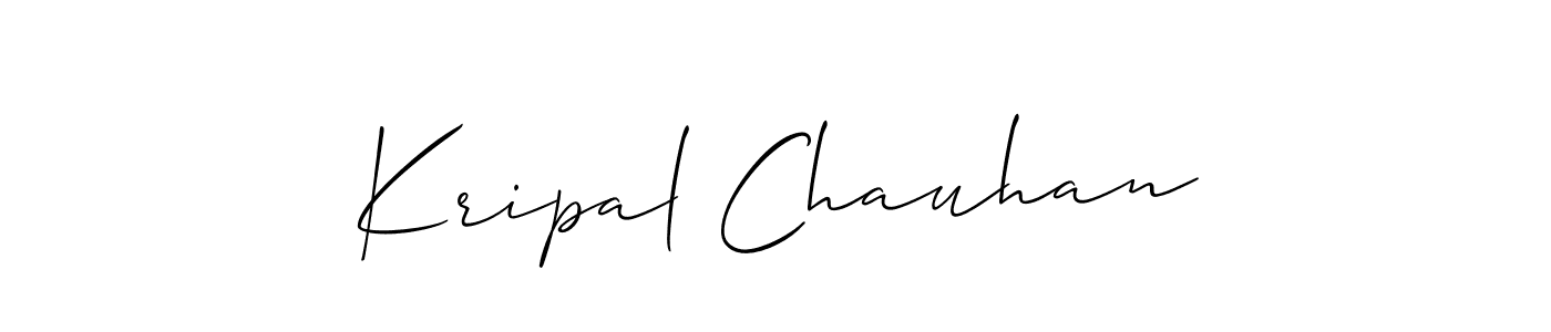 How to make Kripal Chauhan name signature. Use Allison_Script style for creating short signs online. This is the latest handwritten sign. Kripal Chauhan signature style 2 images and pictures png