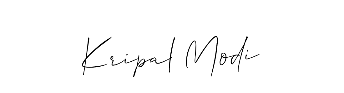 Also we have Kripal Modi name is the best signature style. Create professional handwritten signature collection using Allison_Script autograph style. Kripal Modi signature style 2 images and pictures png