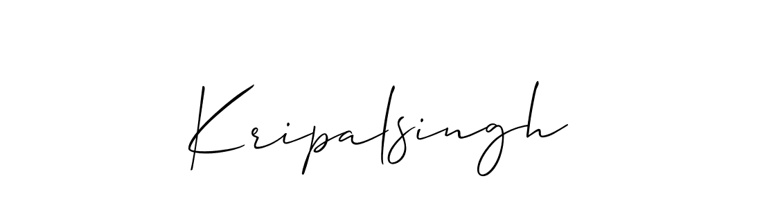 Create a beautiful signature design for name Kripalsingh. With this signature (Allison_Script) fonts, you can make a handwritten signature for free. Kripalsingh signature style 2 images and pictures png