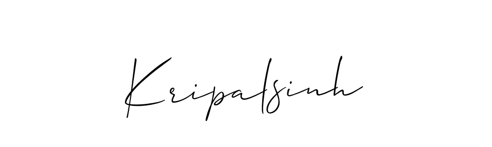 How to make Kripalsinh signature? Allison_Script is a professional autograph style. Create handwritten signature for Kripalsinh name. Kripalsinh signature style 2 images and pictures png