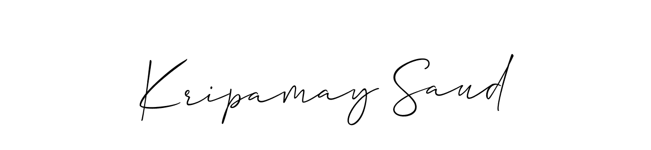 It looks lik you need a new signature style for name Kripamay Saud. Design unique handwritten (Allison_Script) signature with our free signature maker in just a few clicks. Kripamay Saud signature style 2 images and pictures png