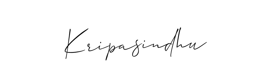 How to make Kripasindhu signature? Allison_Script is a professional autograph style. Create handwritten signature for Kripasindhu name. Kripasindhu signature style 2 images and pictures png