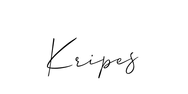 You should practise on your own different ways (Allison_Script) to write your name (Kripes) in signature. don't let someone else do it for you. Kripes signature style 2 images and pictures png